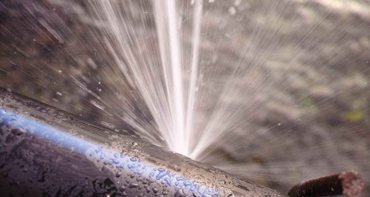 Casse sur une conduite d'eau vignettte